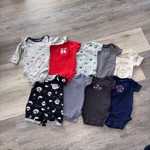 Carter's Navy, Gray, and Cream Kids Footies Set